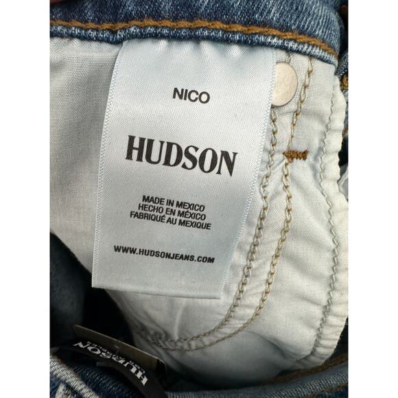 HUDSON NWT Nico Midrise Super Skinny Denim Jeans in Roses Wash // 00 - Picture 13 of 14
